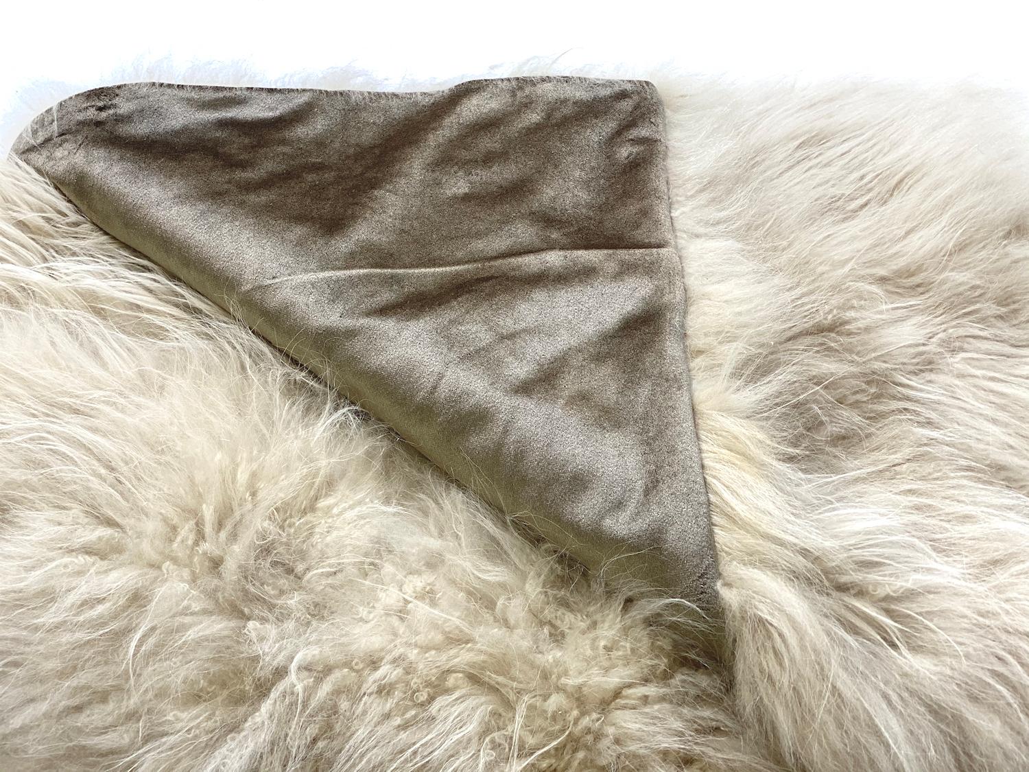 Hollywood Regency Real Fur Bed Runner, Genuine Cashmere Fur