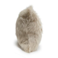 Real Fur Lumbar Pillow in Bone