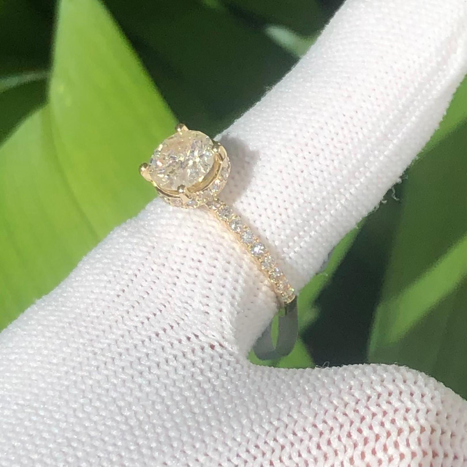Real Natural 2 Carat Ct Round Diamond Solitaire Engagement Ring 14k Gold 1  7