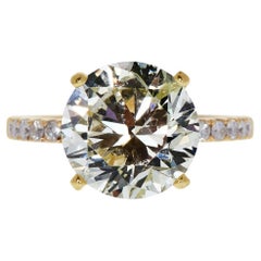 Real Natural 2 Carat Ct Round Diamond Solitaire Engagement Ring 14k Gold 1 