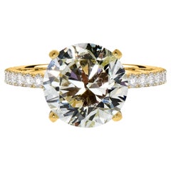 Real Natural 2 Carat Ct Round Solitaire Diamond Engagement Ring 14k Yellow Gold