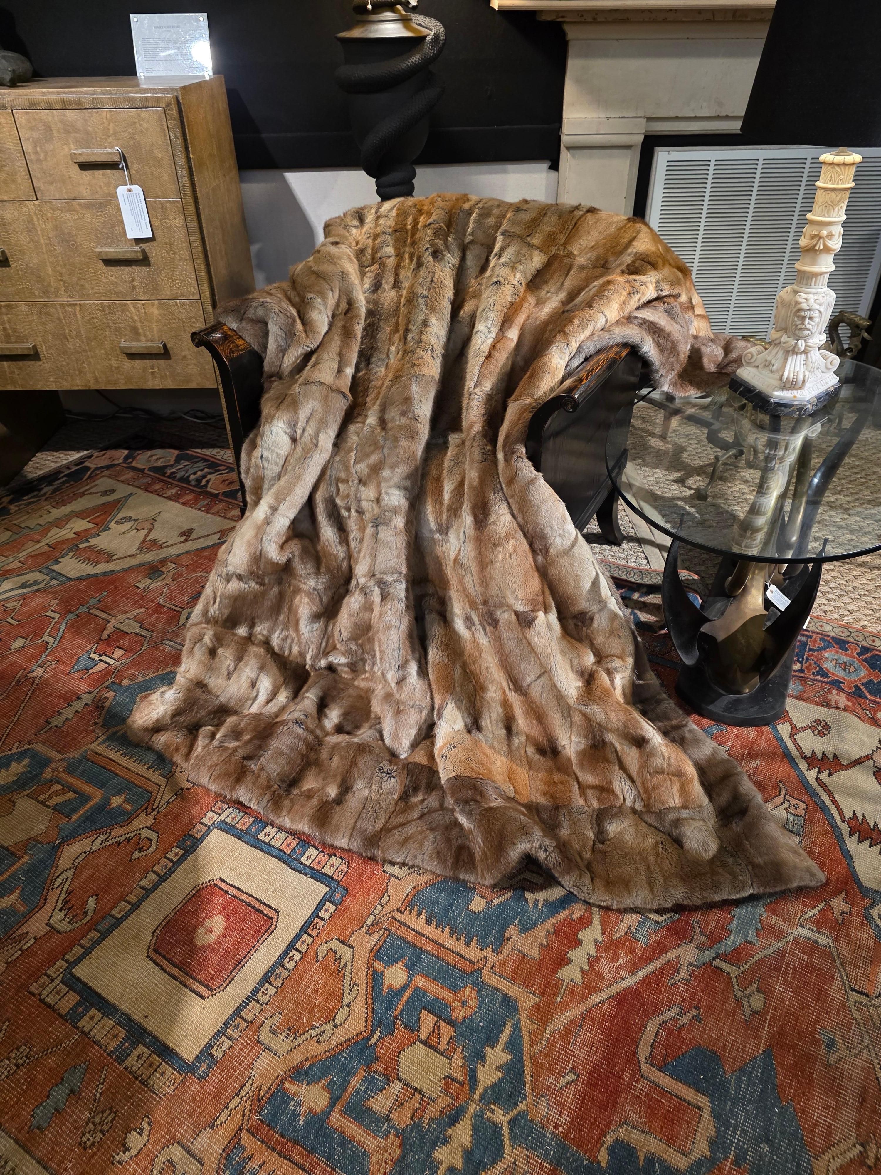 Manta King Size de auténtica piel de visón natural Piel en venta