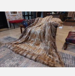 Real Natural Mink Fur Blanket