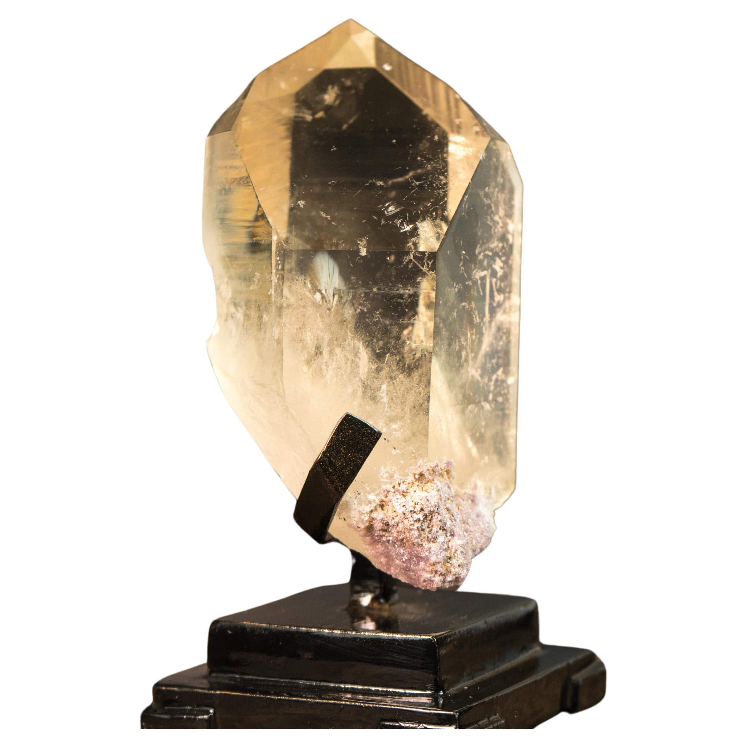 AAA Real Raw Light-Yellow Citrine on Stand: Lemurian Seed Citrine with Water Clear Quartz and World Class Aesthetics

▫️ Description

Spectacular in many ways, this real, raw natural Citrine tower with Lemurian lines is the cream of the crop in