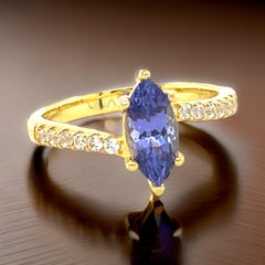 Real Natural Tanzanite 925 Sterling Silver Ring December Birthstone Jewelry