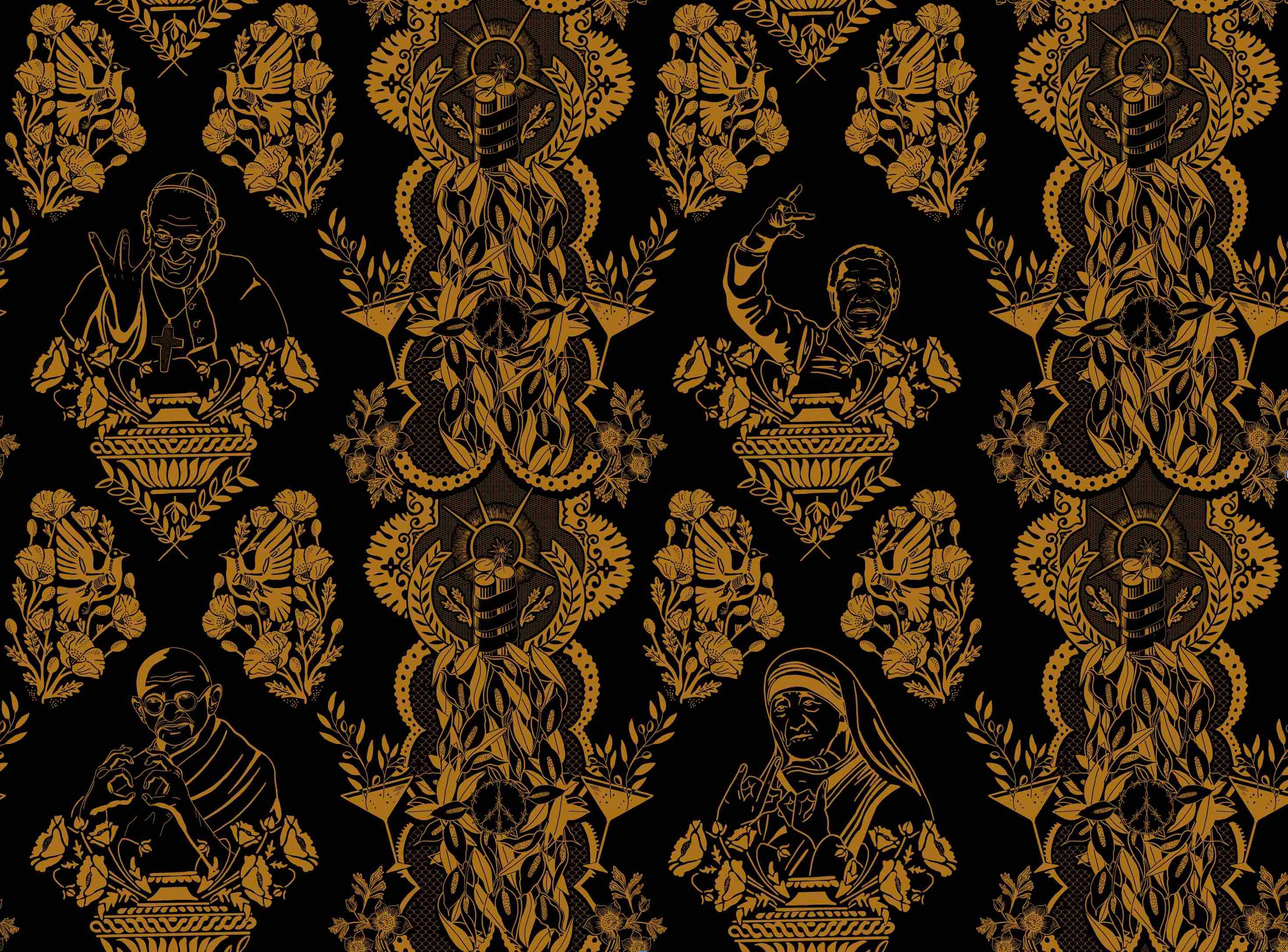 Contemporary Real Ones Wallpaper by XAWD - World peace is so gangster For Sale