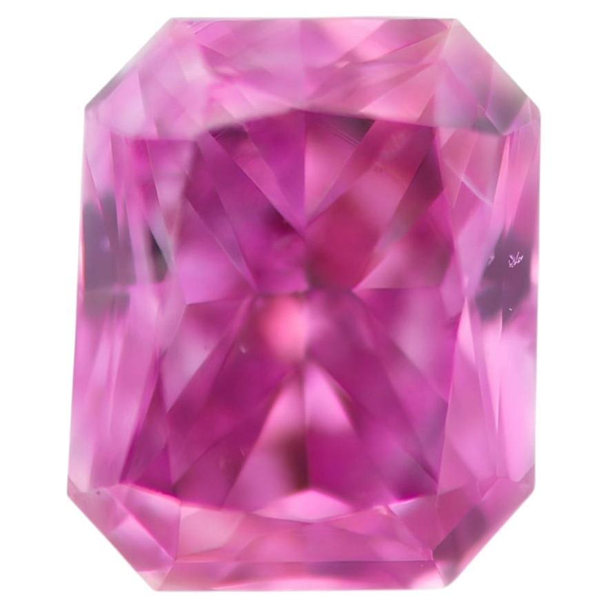 Real Pink Diamond - 0.10ct Natural Loose Fancy Intense Pink Purple Diamond GIA