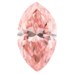 Real Pink Diamond - 0.37ct VS2 Natural Loose Fancy Orangy Pink GIA Marquise
