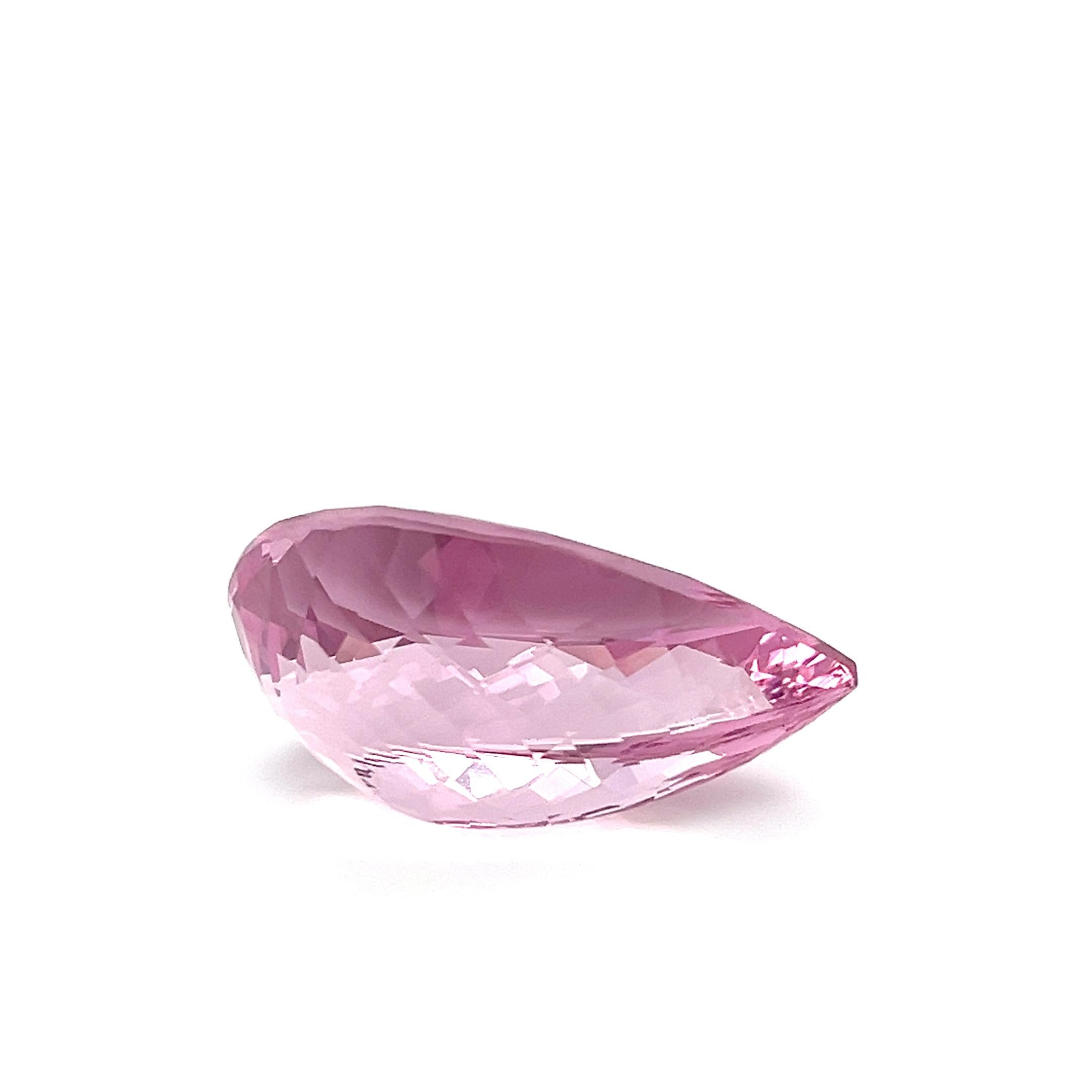 Bijou de pierres précieuses non serties rose véritable Morganite poire facettée 35,35x21,41x15,28MM Neuf - En vente à New York, NY