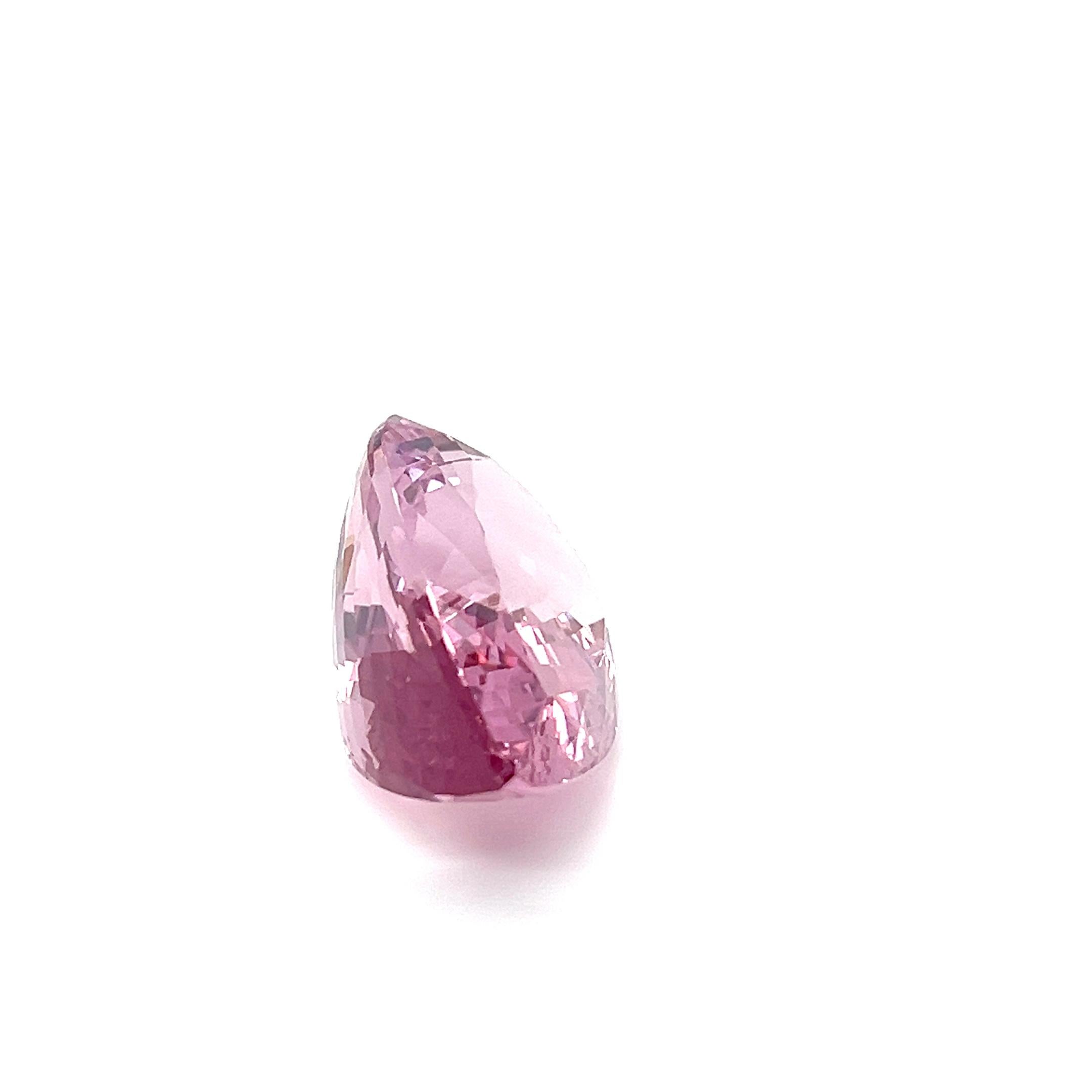 Bijou de pierres précieuses non serties rose véritable Morganite poire facettée 35,35x21,41x15,28MM Unisexe en vente