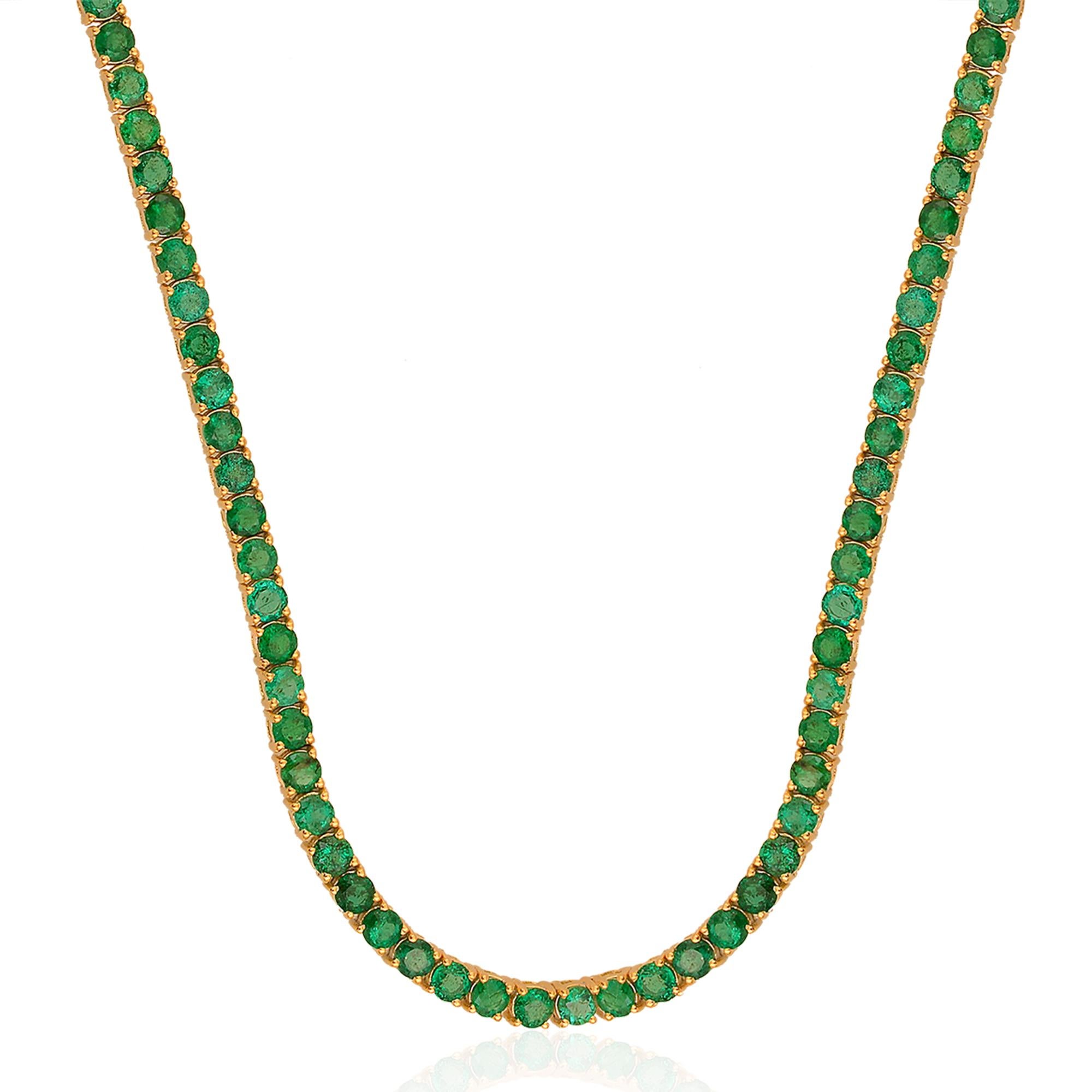 A dazzling touch of Emerald over the 14k Yellow Gold base which adds up to the elegance of the ornament. An elegant Necklace of adornment that would definitely grab attention!

✧✧Welcome To Our Shop Spectrum Jewels India✧✧

