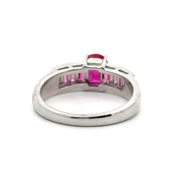 For Sale:  Real Ruby Gemstone Everyday Ring Gift for Mom in 925 Sterling Silver Jewelry 9