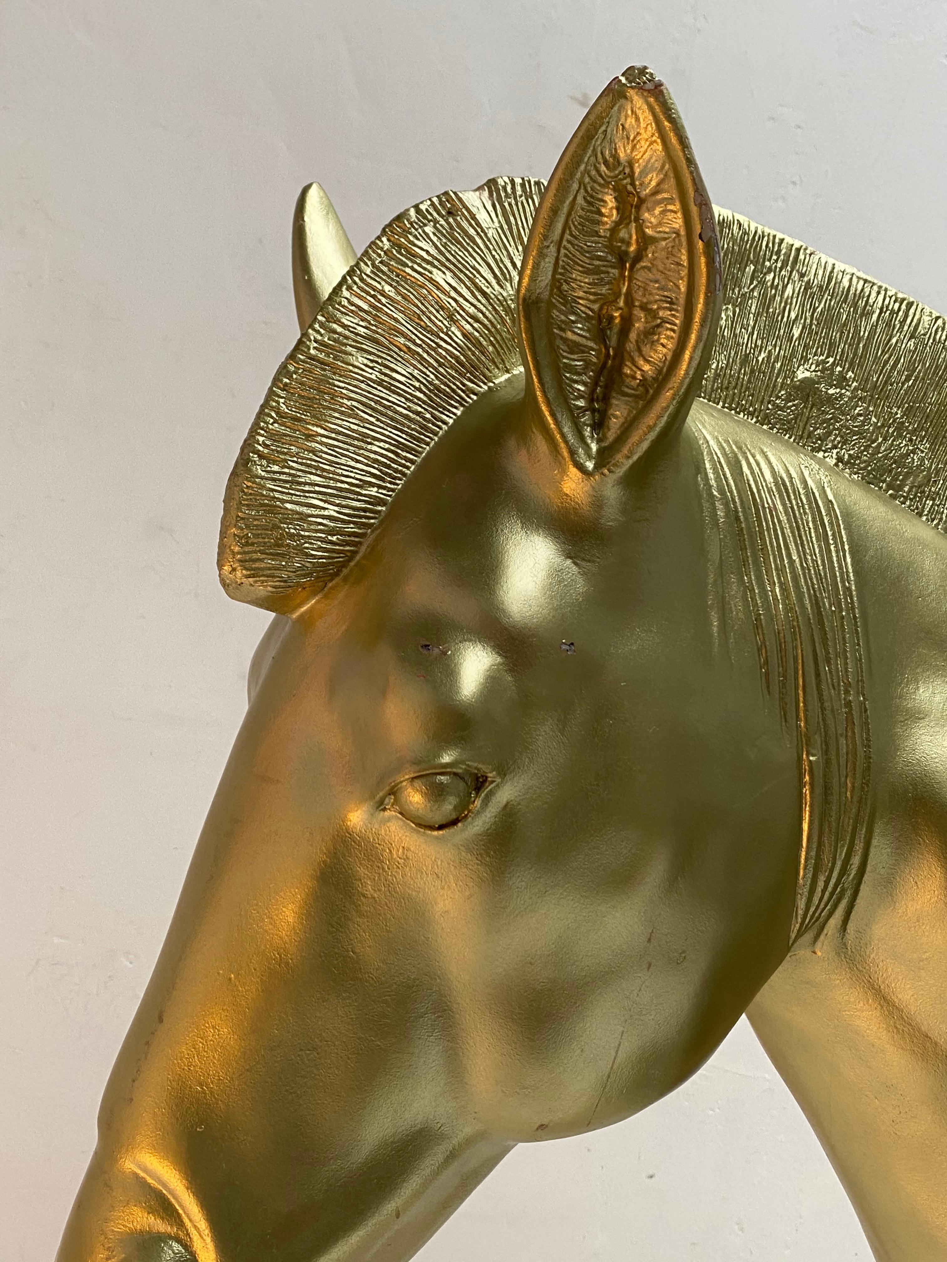 This real sized golden horse was created for the flagship lingerie store of Dutch designer Marlies Dekkers in the Hague, the Netherlands

Known for her daring design for women she creates wonderful exclusive lingerie outfits

The horse has a