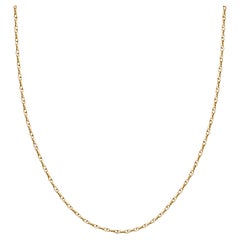 Real Massiv 14k Gelbgold Seil Kette Halskette Diamantschliff Damen Anhänger Ohr 