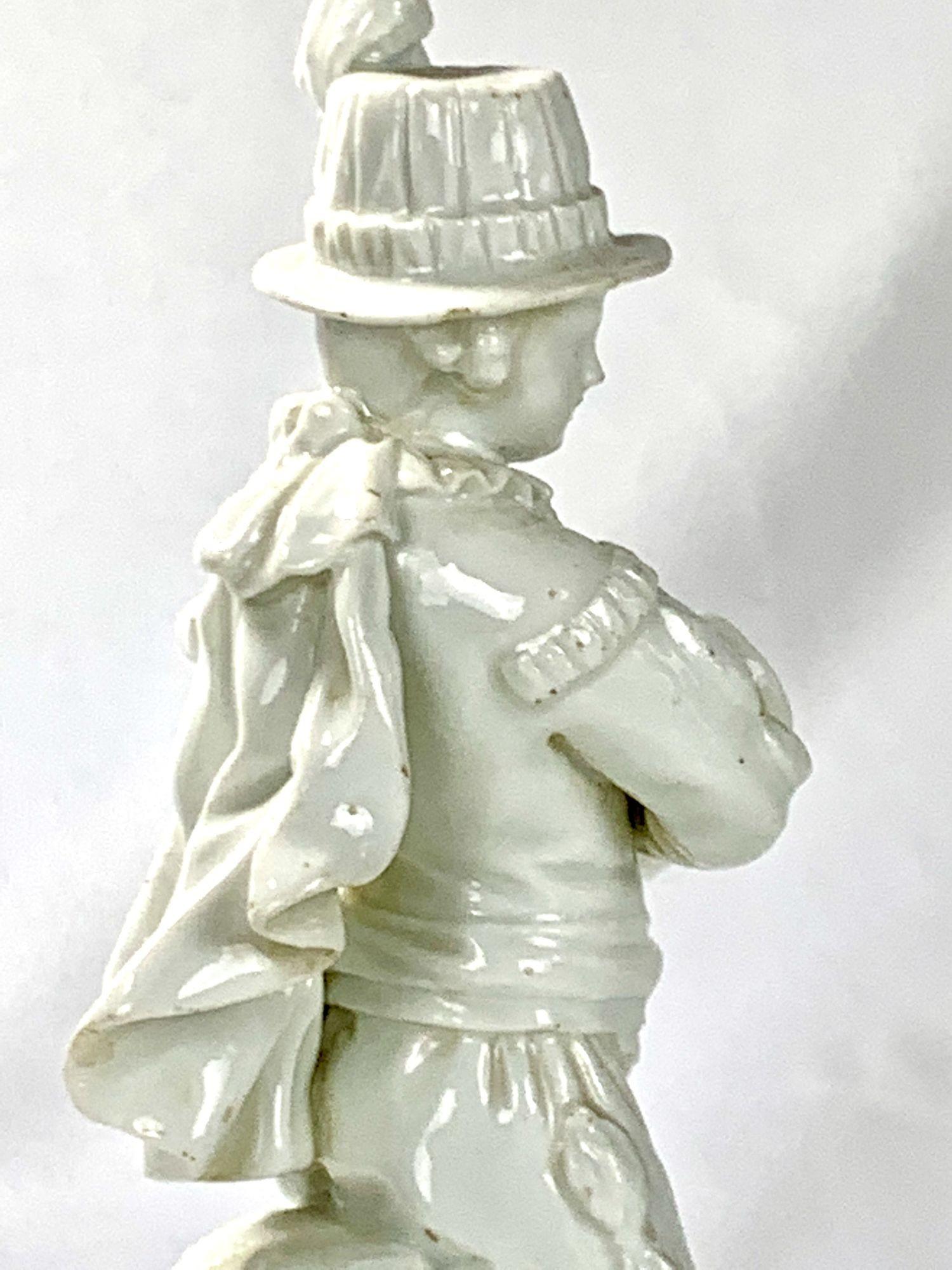 Molded Real Tennis Porcelain Figure Germany Circa 1820 For Sale