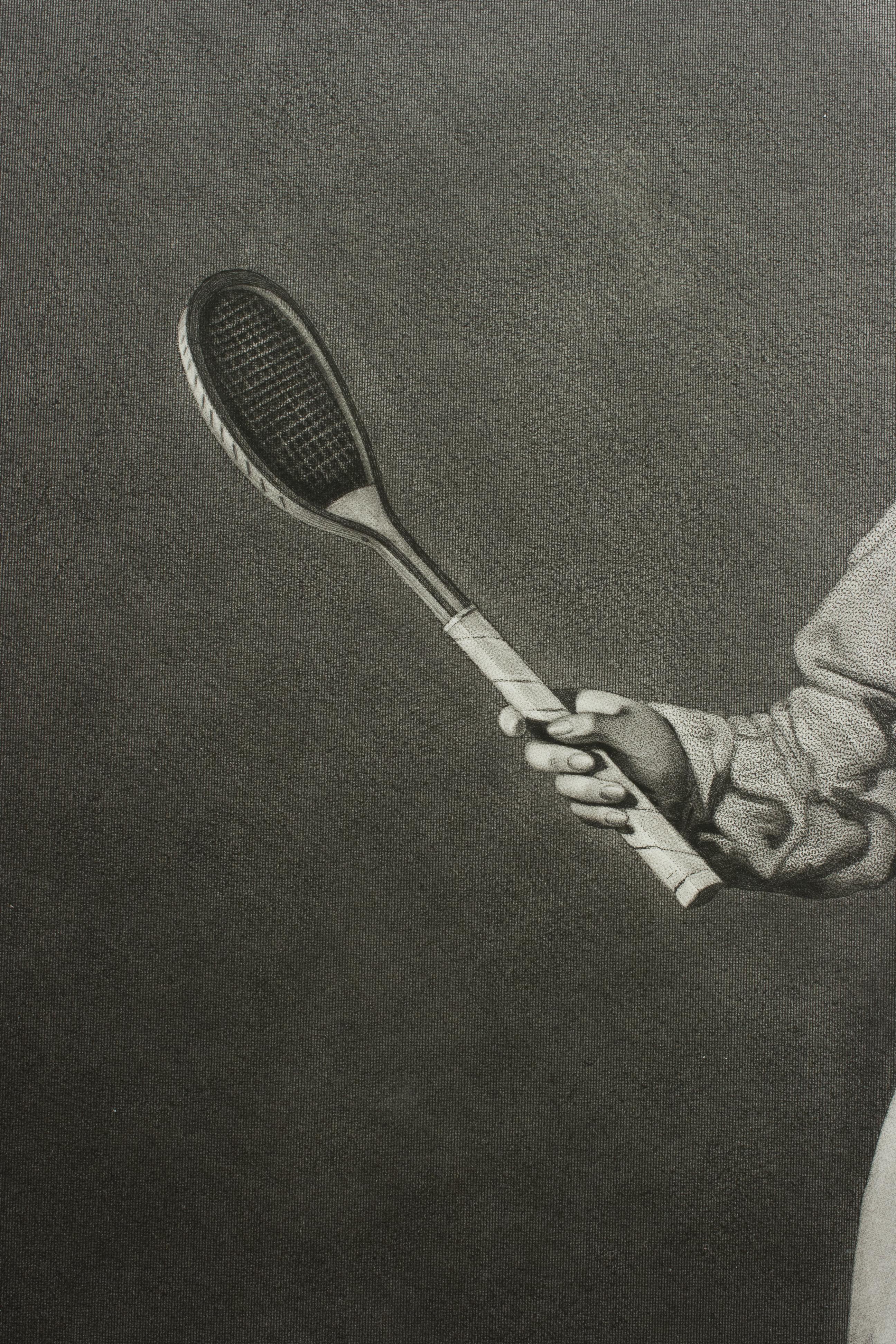 Real Tennis Print, Ed Barre by W. Bromley For Sale 3