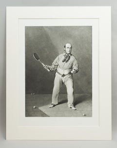 Real Tennis Print, Ed Barre by W. Bromley