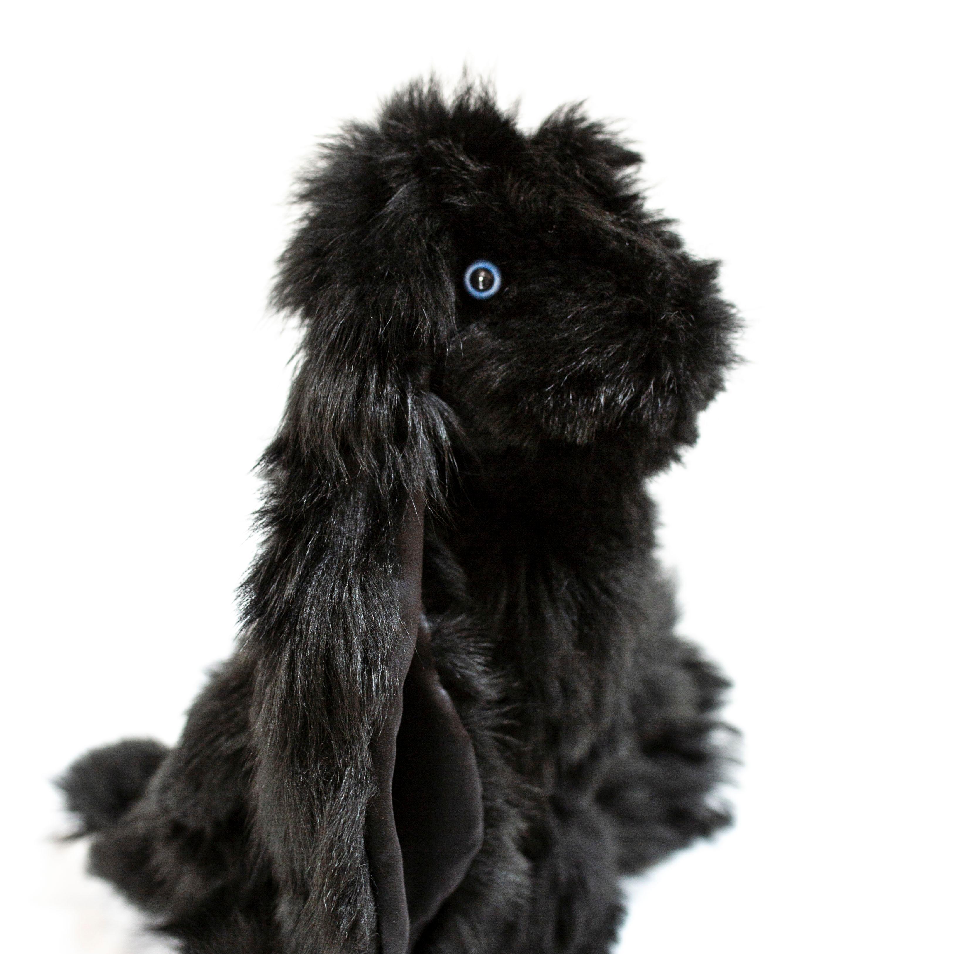Design commissioned by JG SWITZER from a Ukranian plush toy artist, and sewn in our workshop from fluffy fur scraps, LITTLE JG RABBIT is for Bigs AND Littles. Created from our re-purposed, real Toscana sheep fur, this is our signature sheep fur that