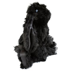 Real Toscana Sheep Black Fur Rabbit Toy