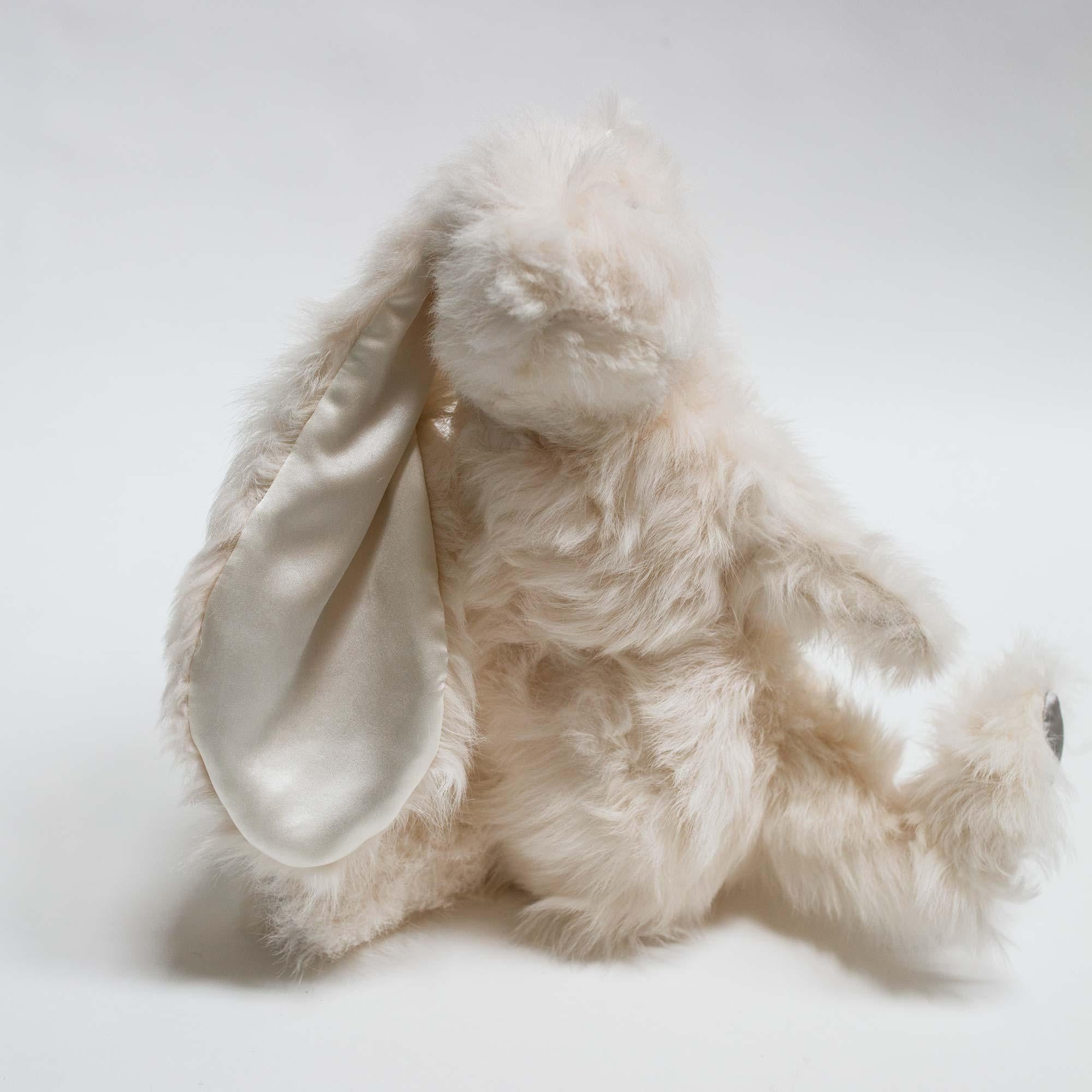 Arts and Crafts Real Toscana Sheep Fur Rabbit Toy Made to Order For Sale