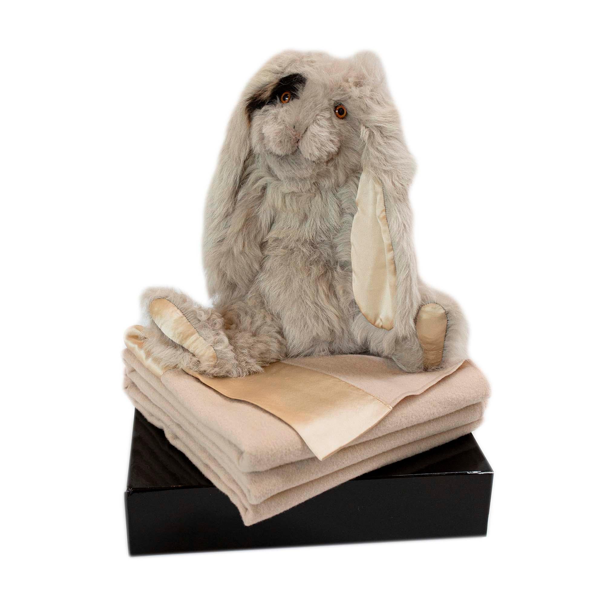 Contemporary Real Toscana Sheep Fur Rabbit Toy Made to Order For Sale