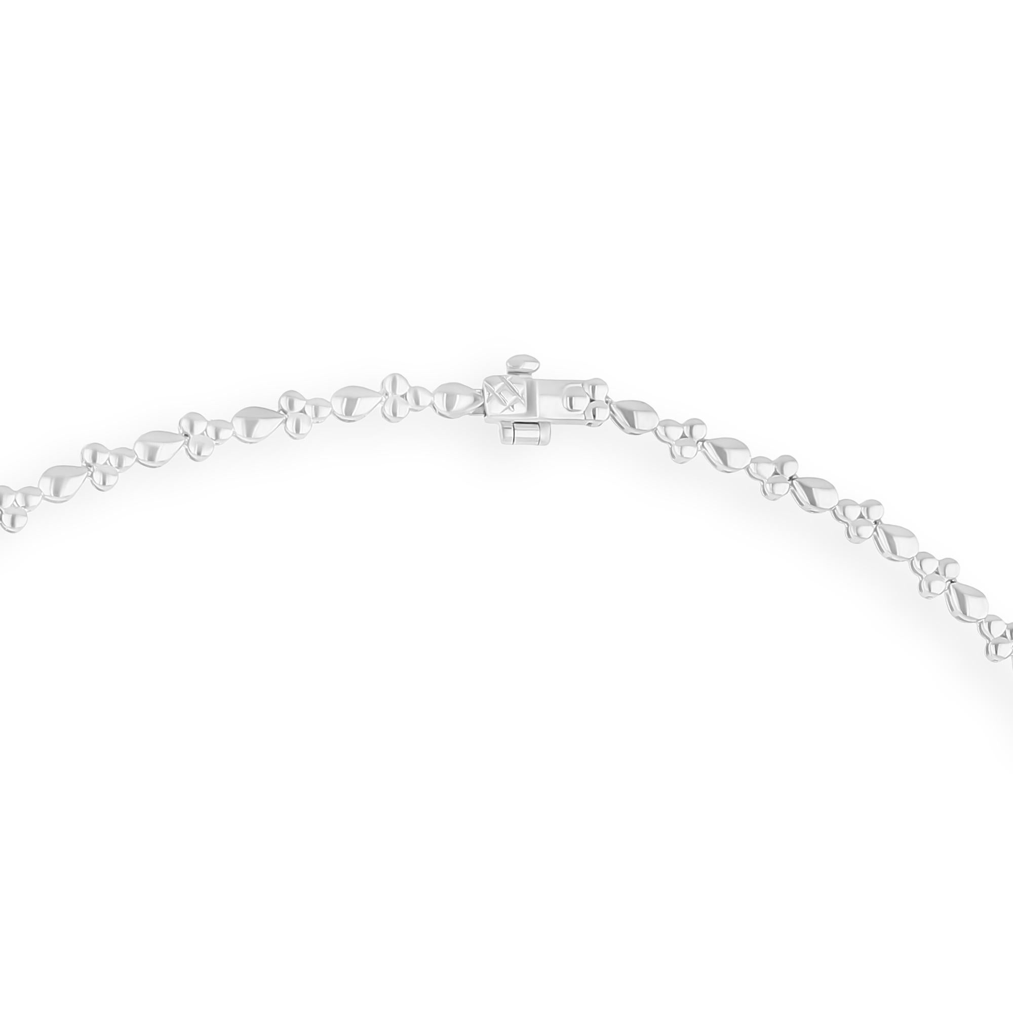 Pear Cut Real Zambian Emerald Gemstone Necklace SI/H Diamond 18 Karat White Gold Jewelry For Sale