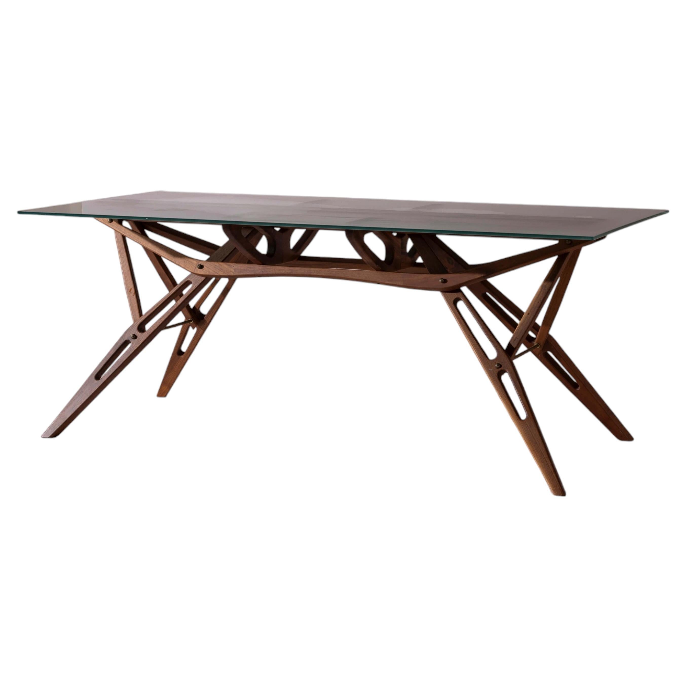 Reale Dining Table by Carlo Mollino for Zanotta, Italy, 1990s For Sale