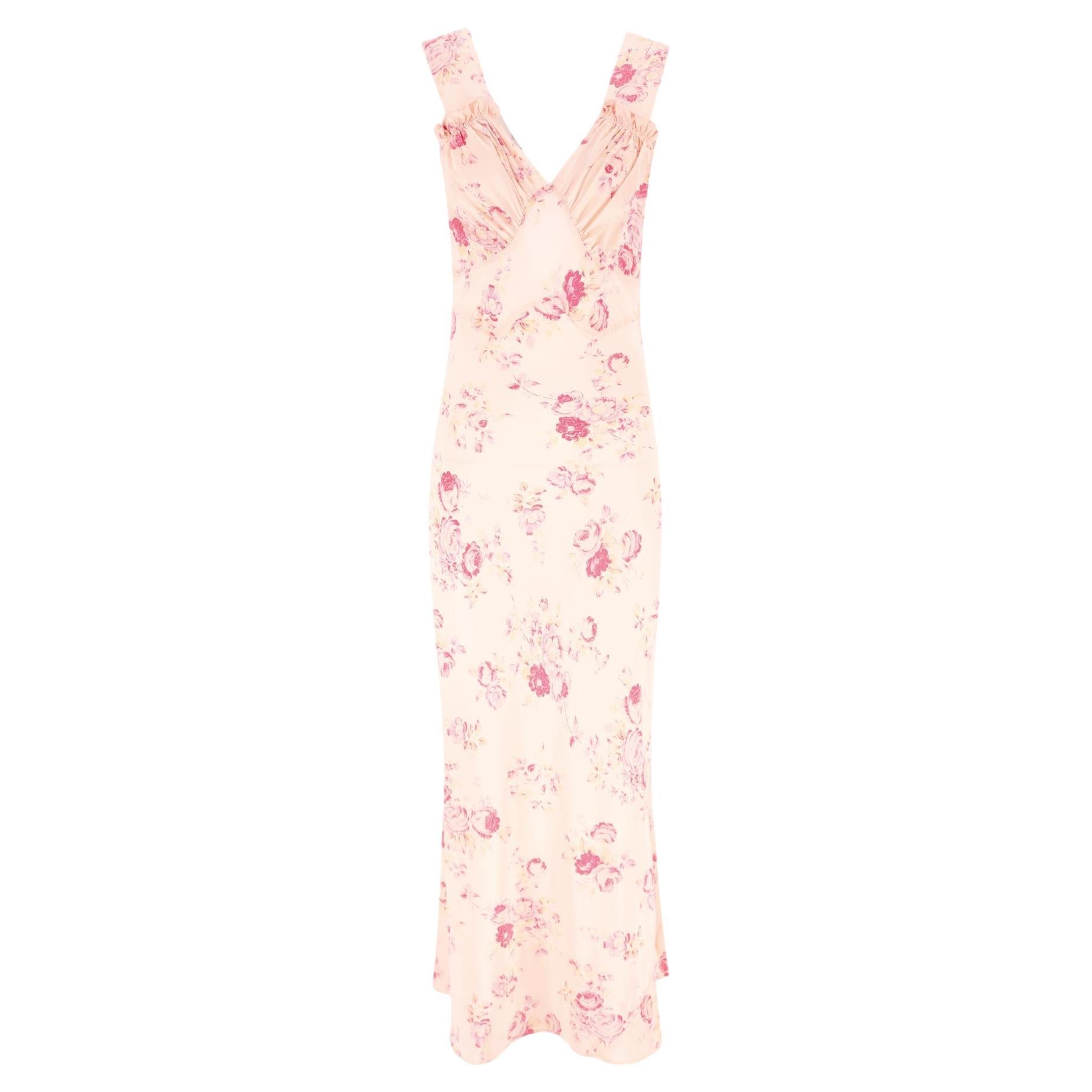 Realisation Bias-Cut Seidenblumenkleid im Angebot