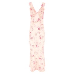 Realisation - Robe florale en soie coupée en biais