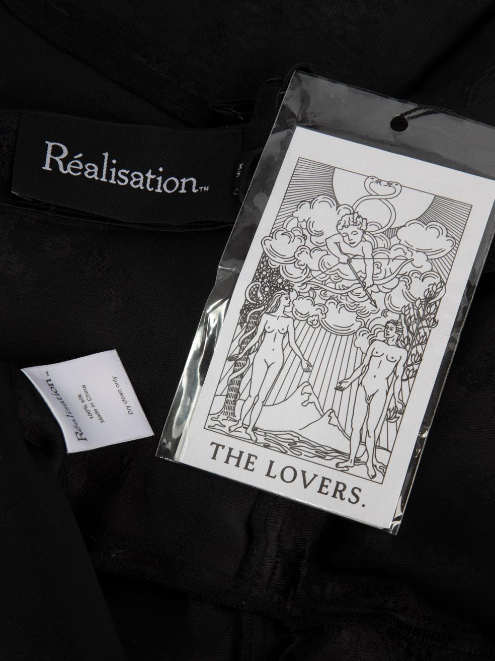 Réalisation Mini robe en jacquard floral noir Taille XS Neuf - En vente à London, GB