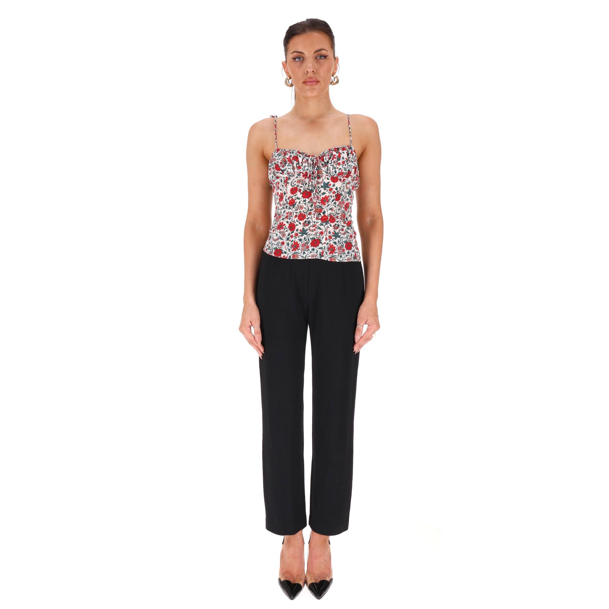 Camisola corpiño Realisation Top de seda con estampado floral

Top blanco 