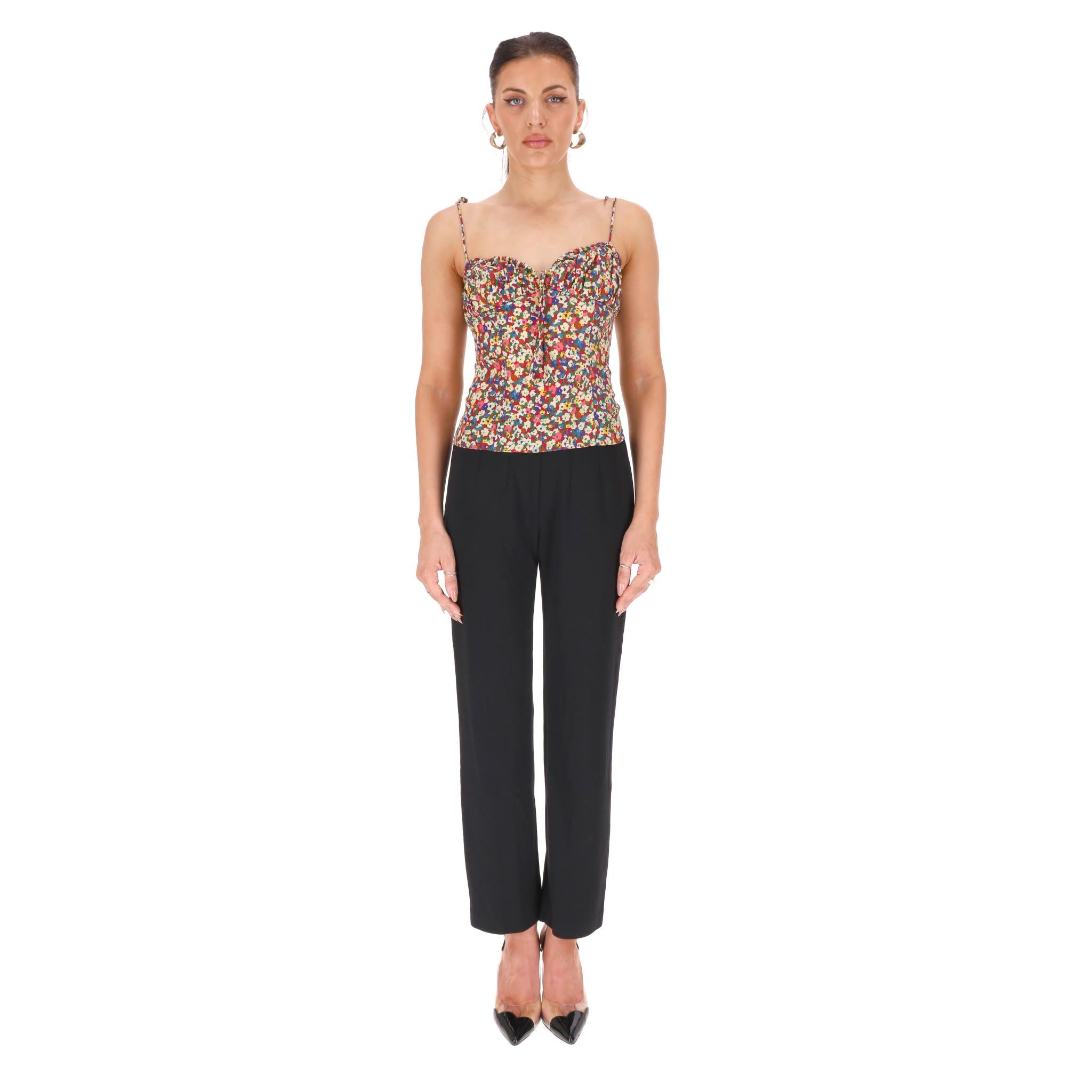 Camisola corpiño Realisation Top de seda con estampado floral

Top multicolor 