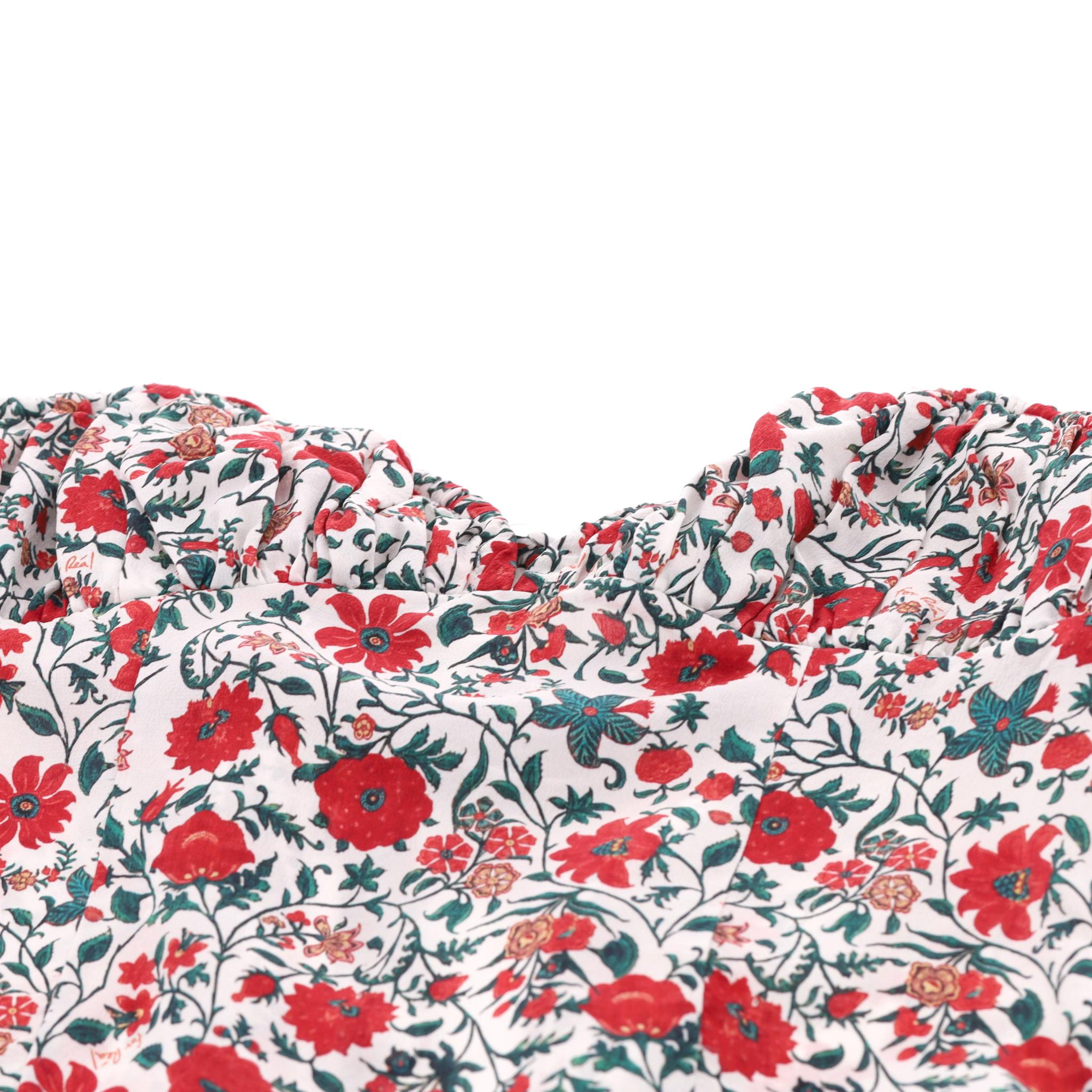 De las mujeres Camisola corpiño Realisation Top de seda con estampado floral en venta