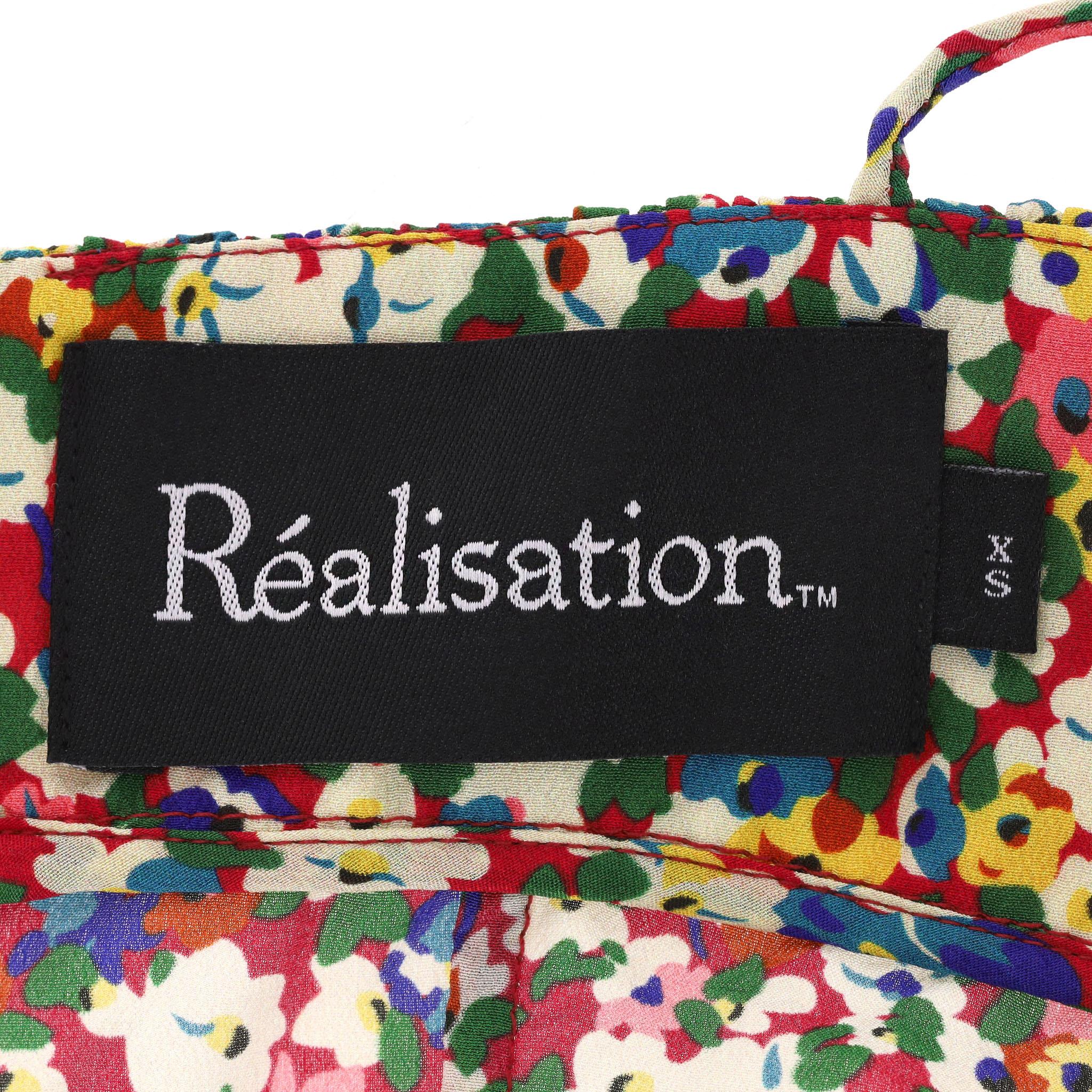 De las mujeres Camisola corpiño Realisation Top de seda con estampado floral en venta