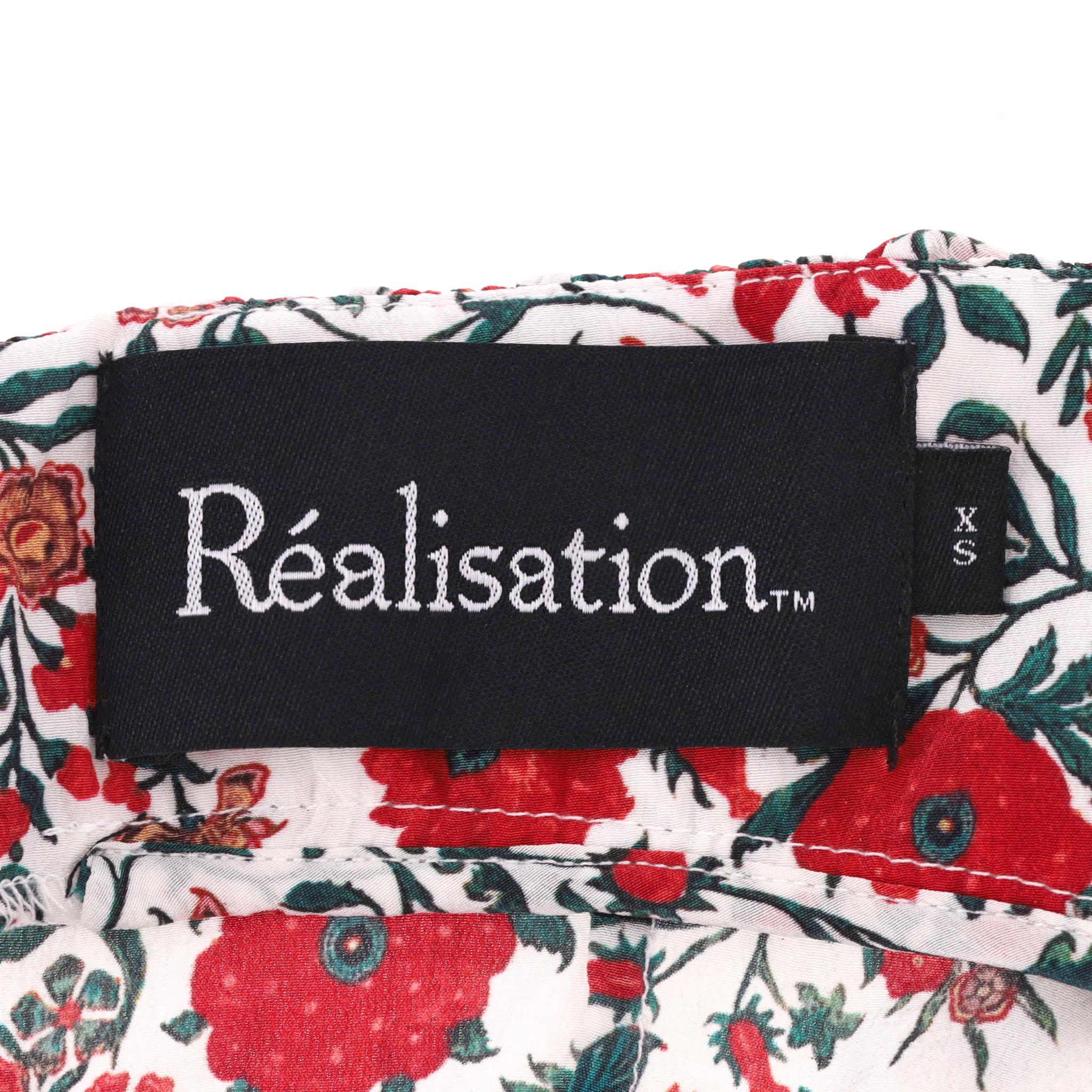 Camisola corpiño Realisation Top de seda con estampado floral en venta 1