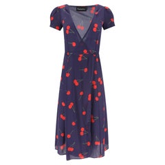 Vestido envolvente de seda con estampado de cerezas Realisation