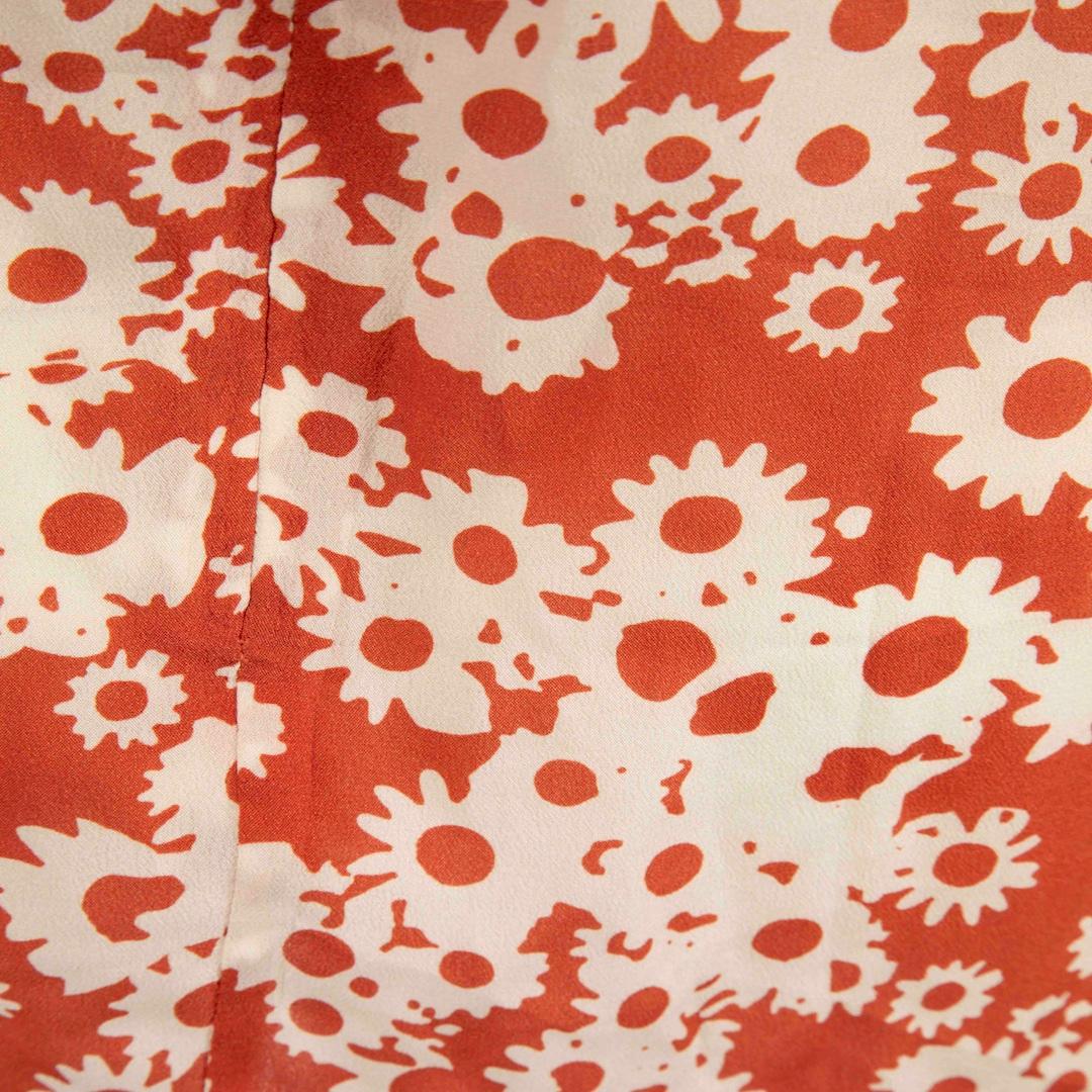 Réalisation Orange Silk Floral Mini Dress Size XS In Good Condition In London, GB