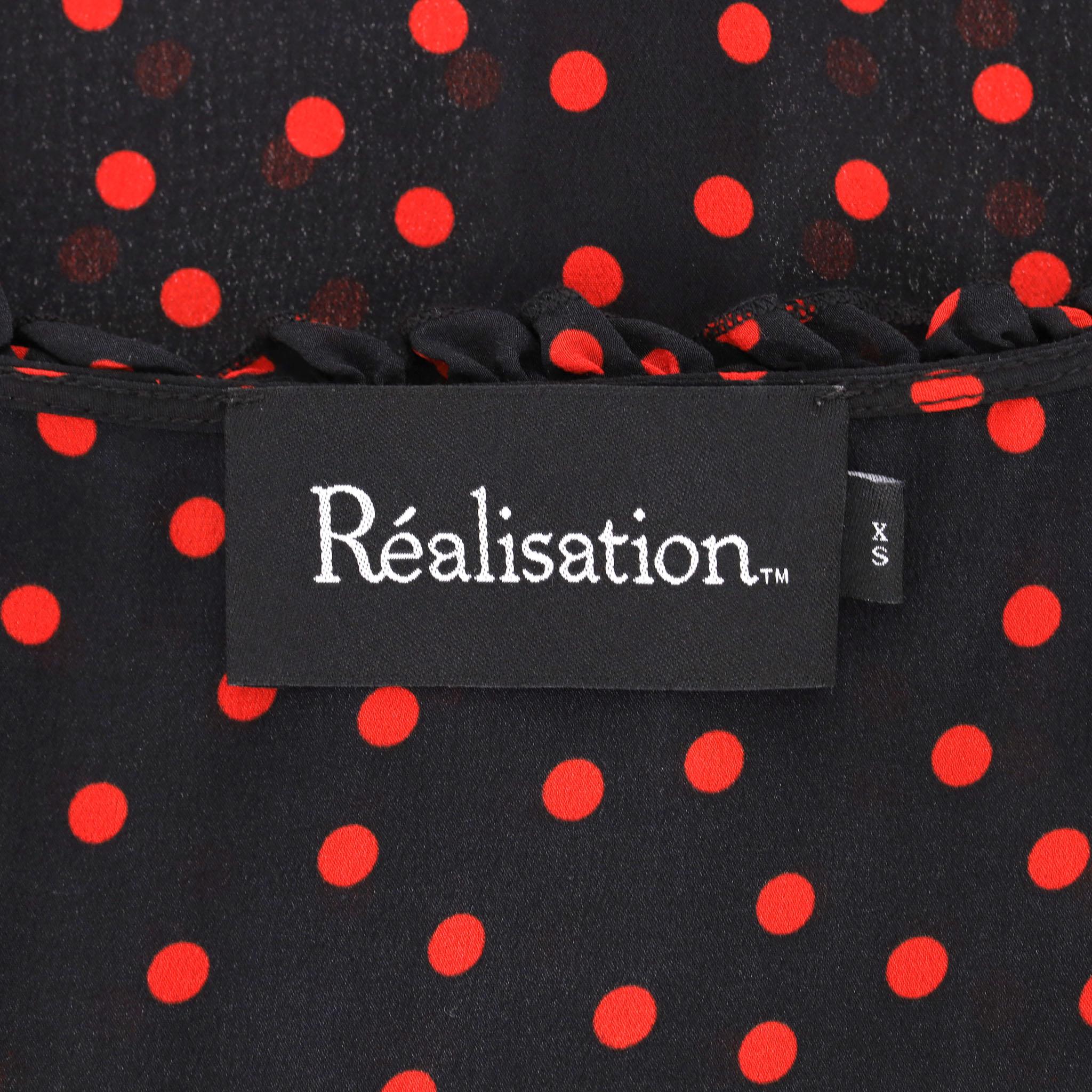Women's Realisation Polka-Dot Bustier Silk Midi Dress