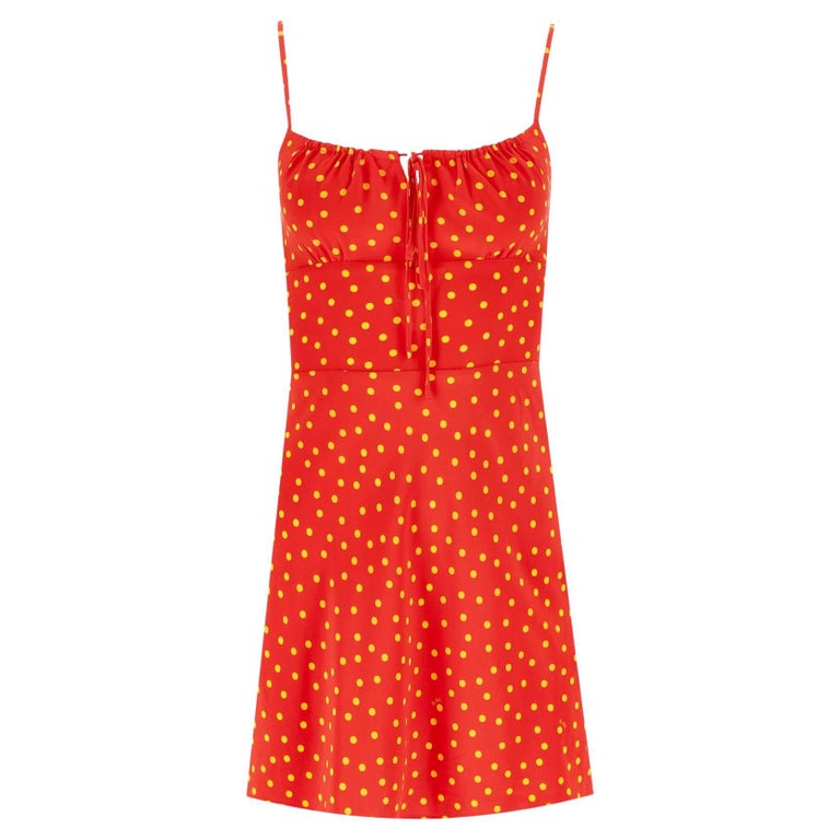 Realisation Polka-Dot Silk Mini Dress Realisation Polka-Dot Silk Mini Dress