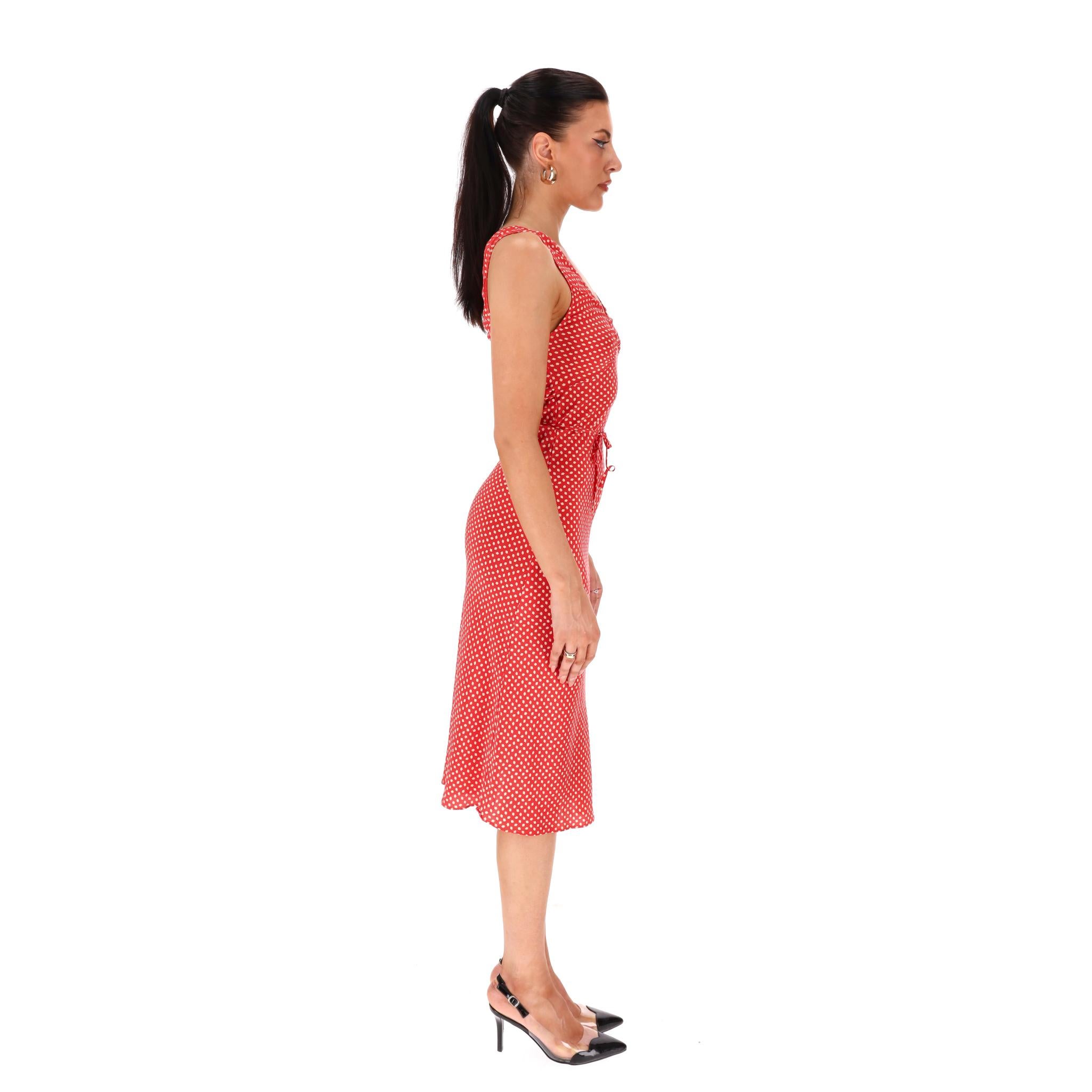 Vestido de seda estampado Realisation Naranja en venta