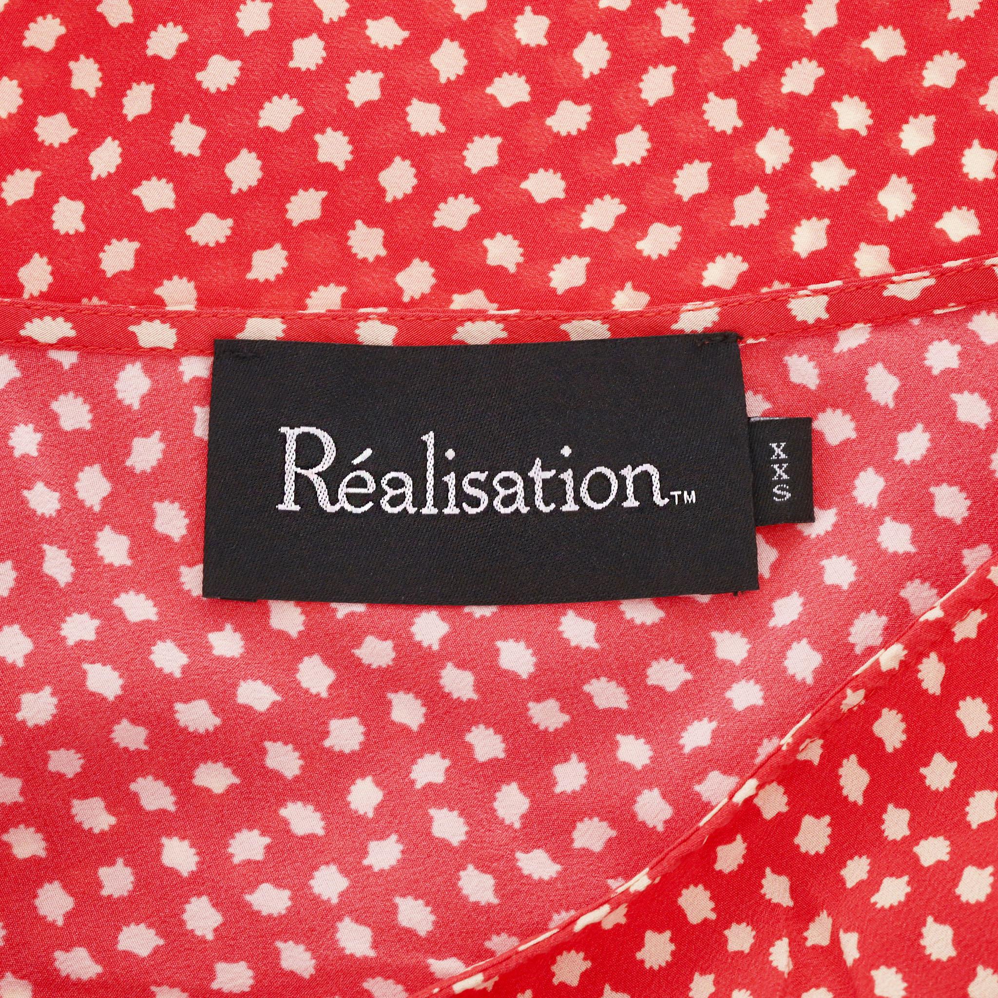 Vestido de seda estampado Realisation en venta 1