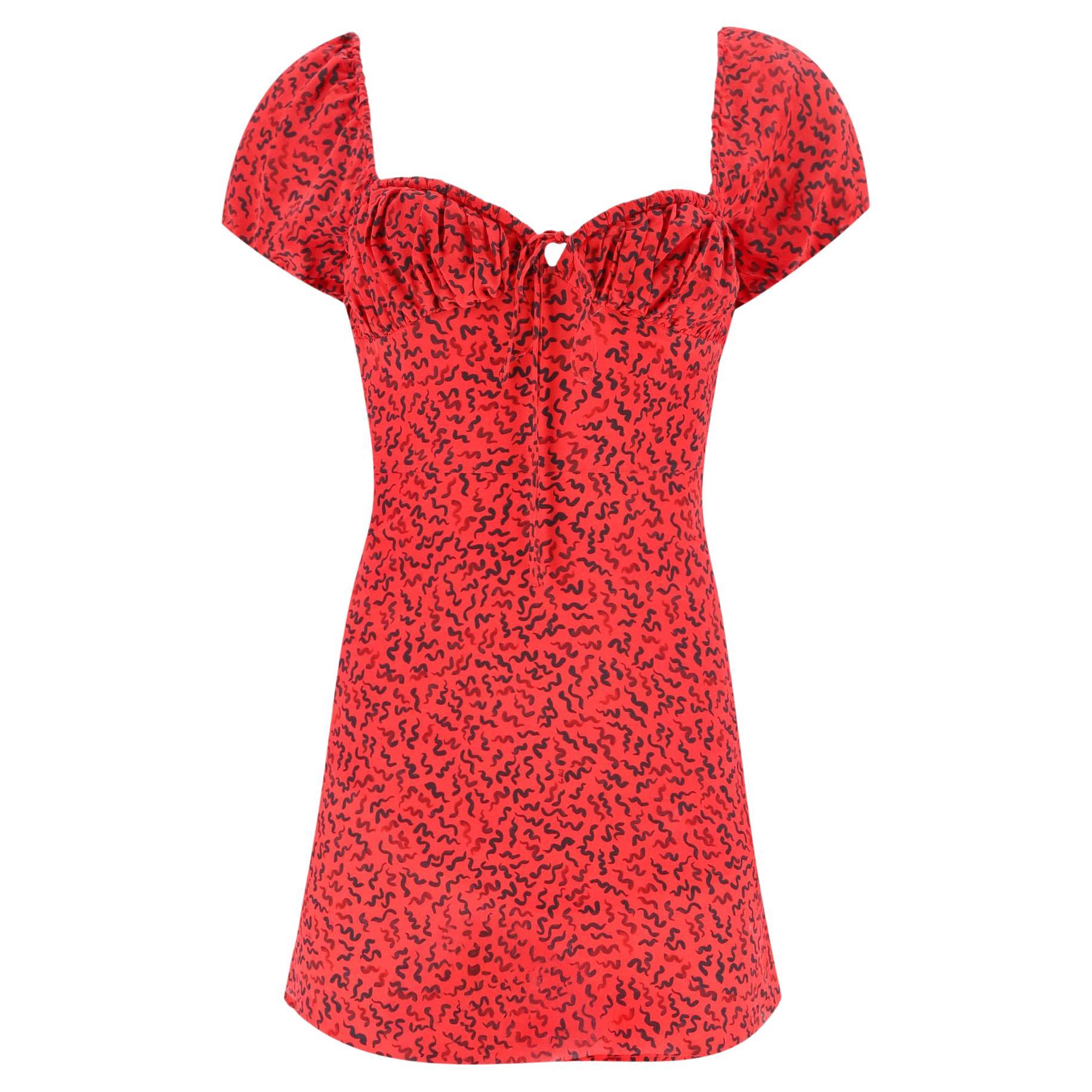 Mini Vestido de Seda Estampada Realisation en venta