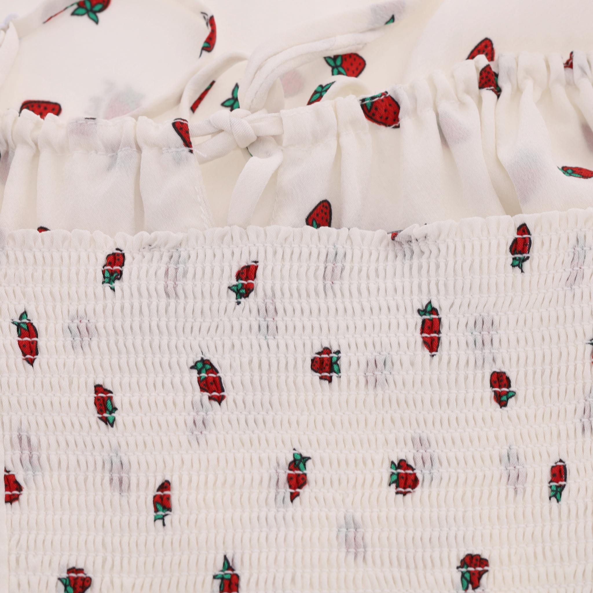 De las mujeres Vestido de seda con estampado de fresas Realisation en venta