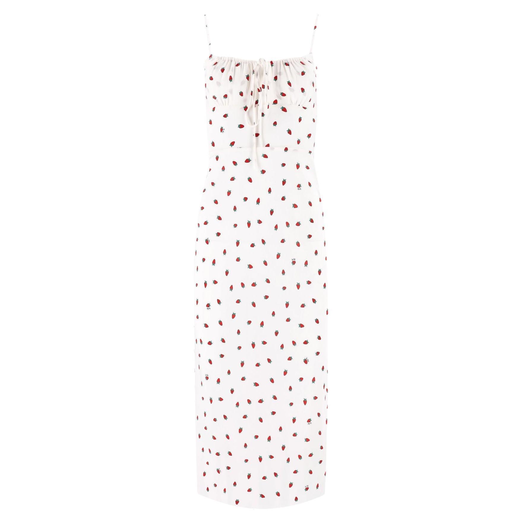 Vestido de seda con estampado de fresas Realisation