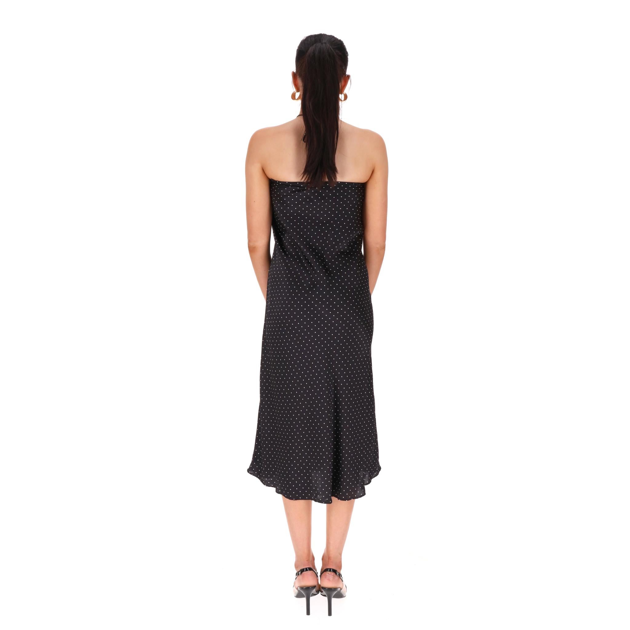 Realisation x Claudia Schiffer Polka-Dot Silk Dress In Excellent Condition In London, GB