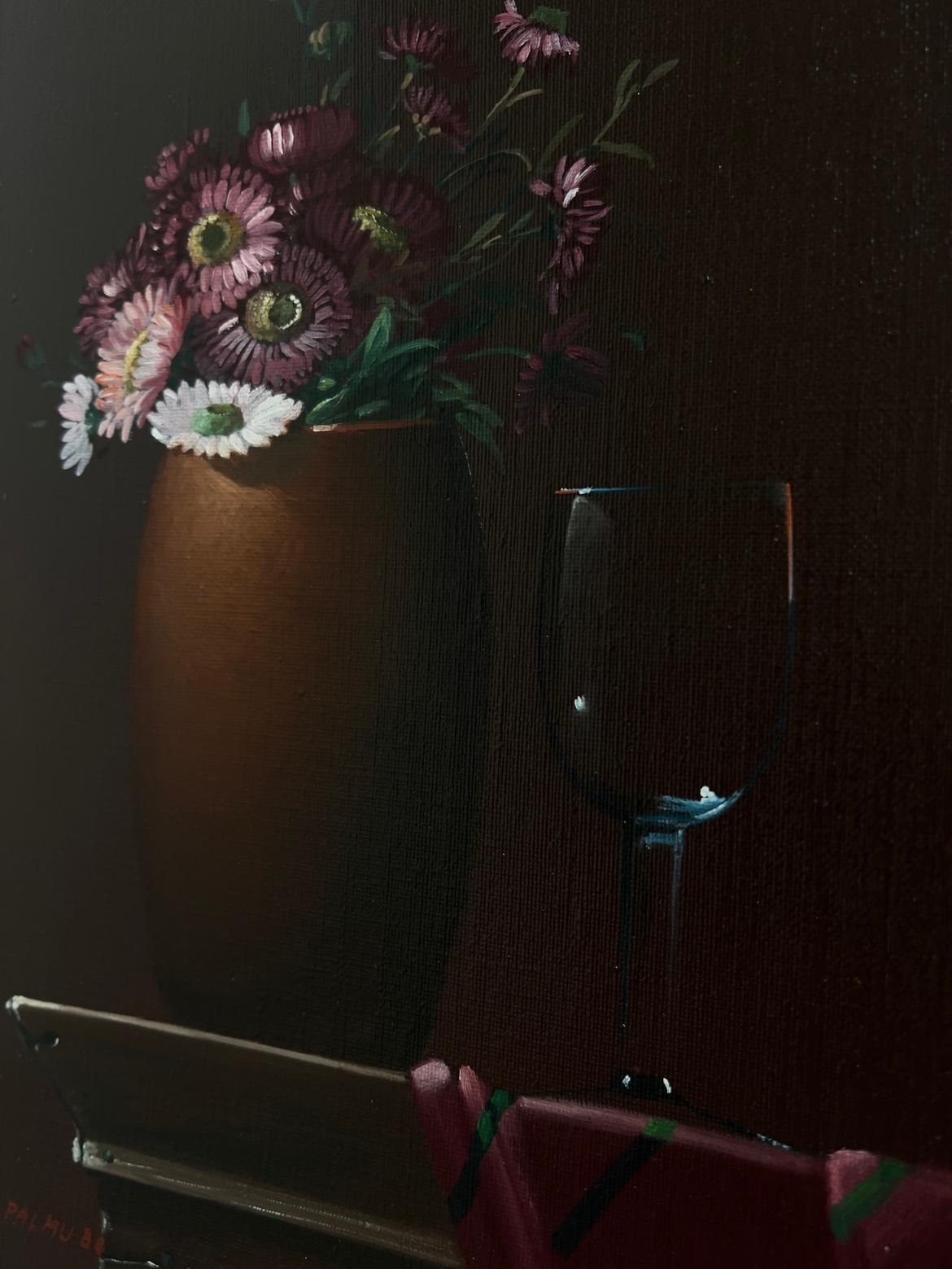Realism Still Life Painting by Jan Palmu,  Finland,  1986 In Good Condition In Rīga, LV