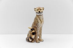Realistic Ceramic Cheetah by Favaro Cecchetto, 1960s Italy