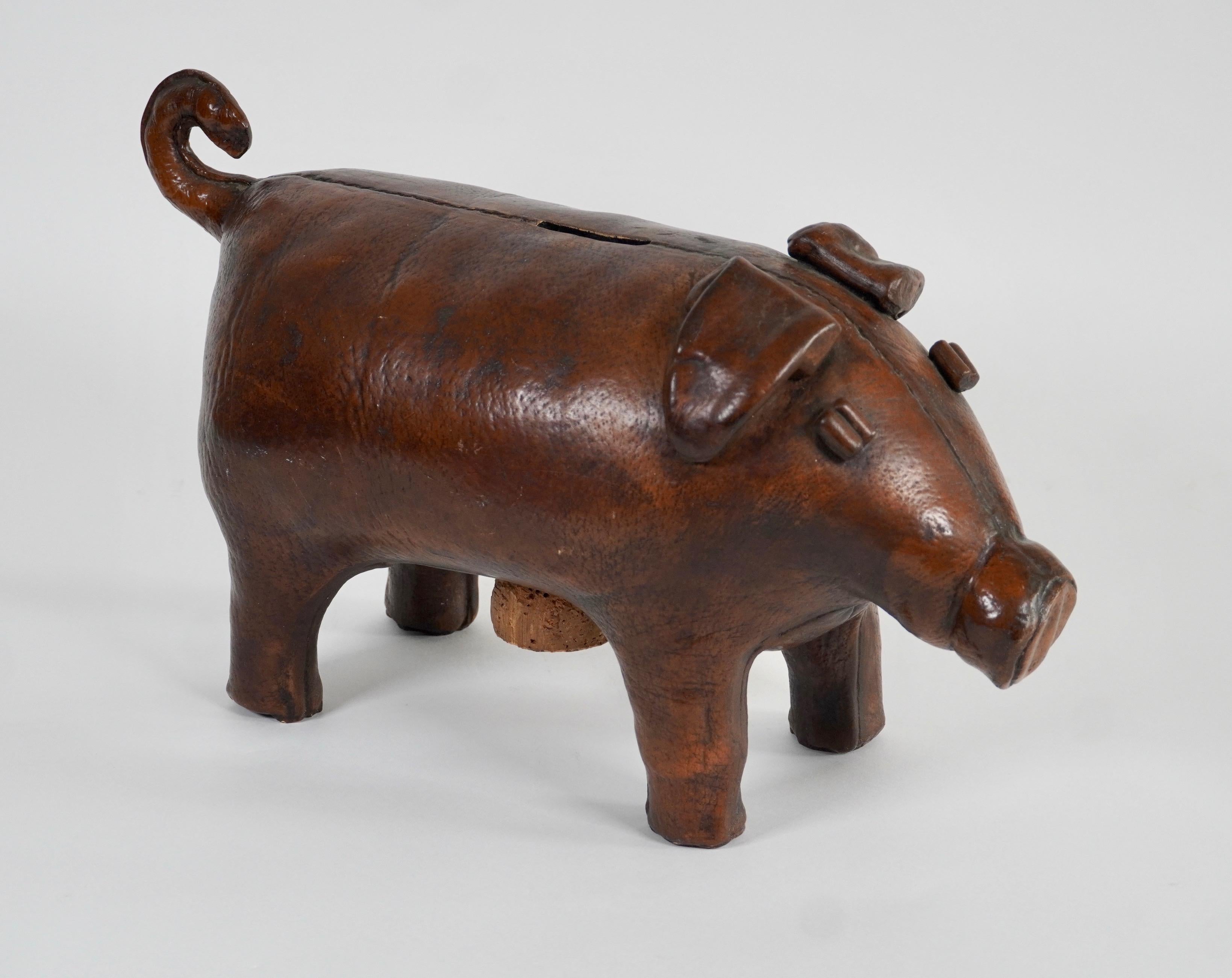 Realistic Ceramic Piggy Bank in the Style of an Omersa Leather Pig 3
