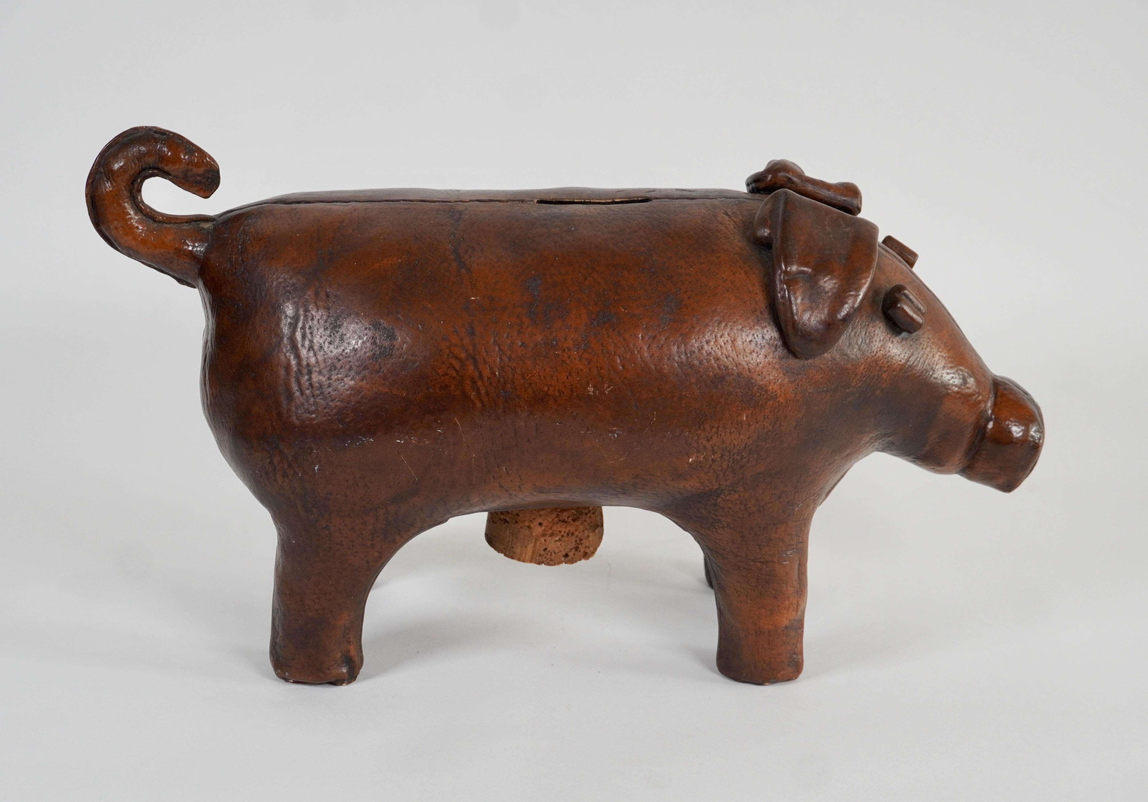 Realistic Ceramic Piggy Bank in the Style of an Omersa Leather Pig 1