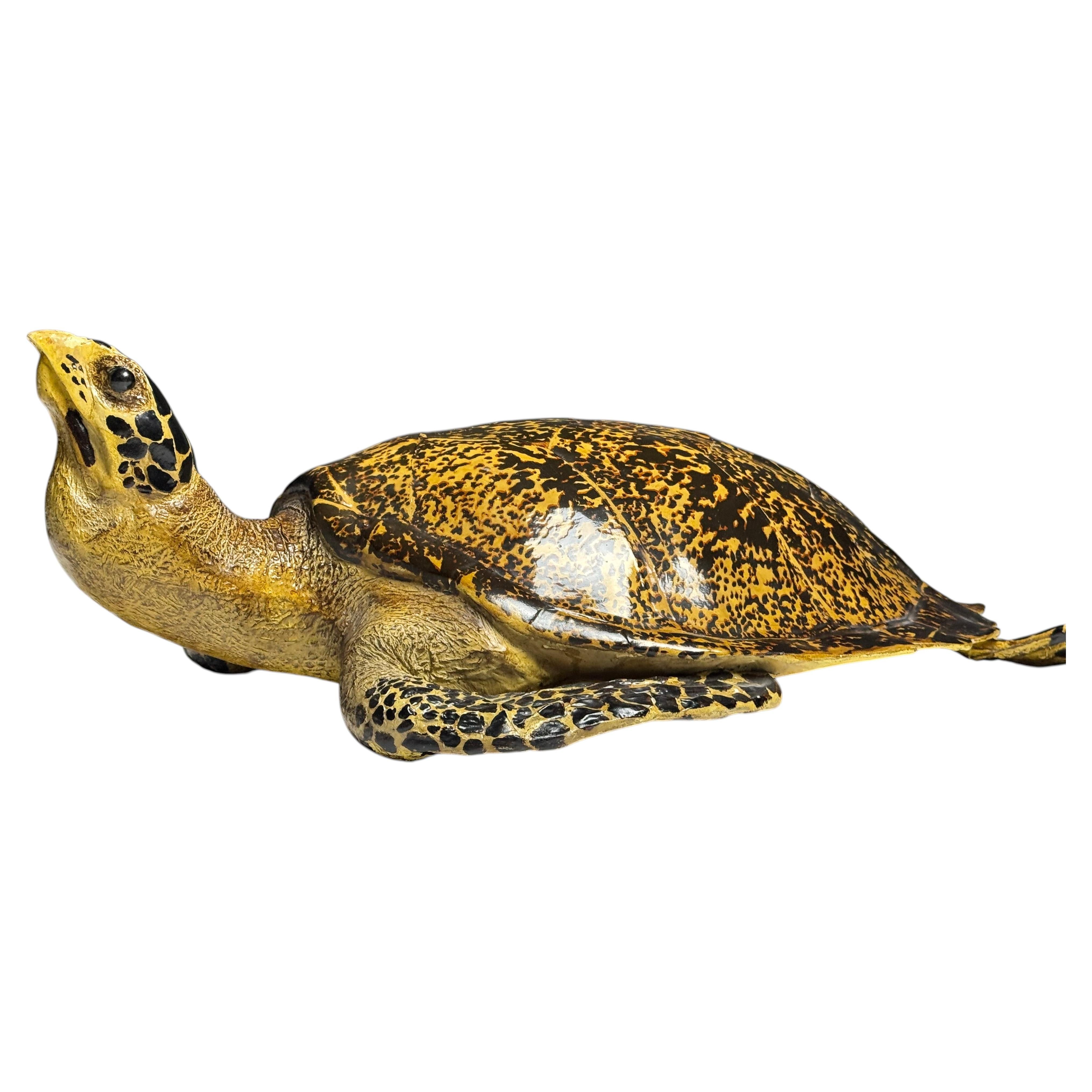 Realistic-looking plastic turtle For Sale